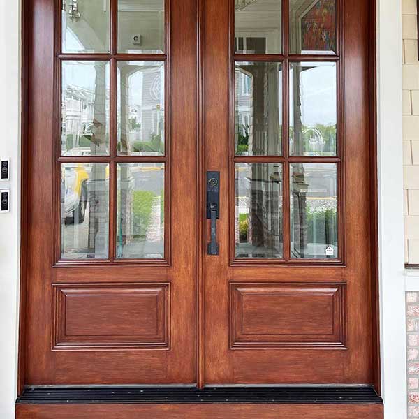 Elegant door painting enhancing home entrance